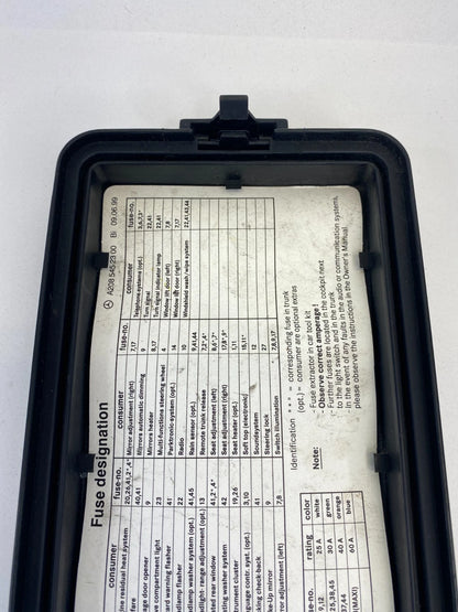 1999-2003 MERCEDES-BENZ CLK430 UNDER HOOD FUSE BOX COVER LID CAP 2085452300