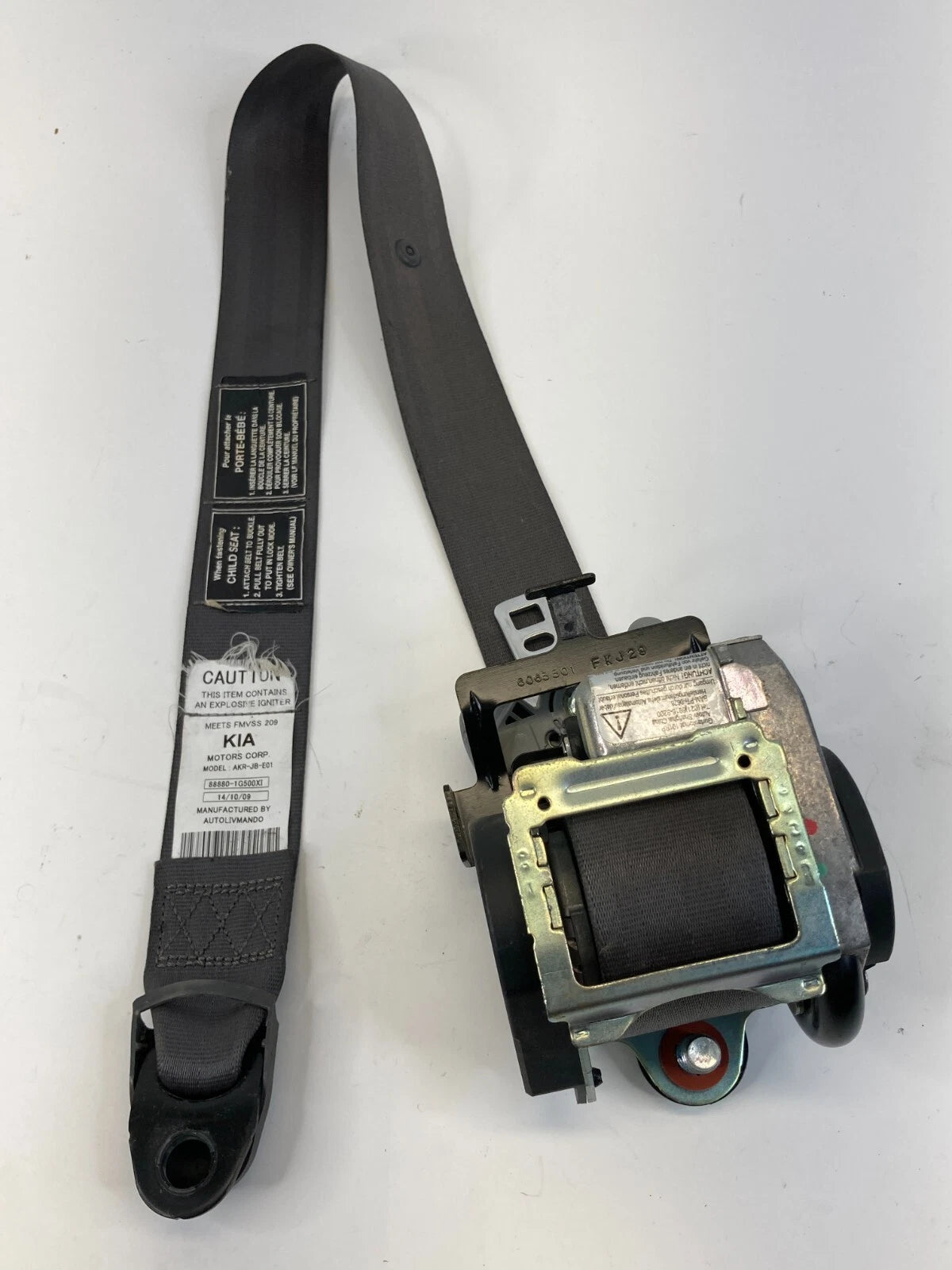 2006-2011 KIA RIO RIO5 FRONT RIGHT PASSENGER SEAT BELT RETRACTOR ASSEMBLY OEM