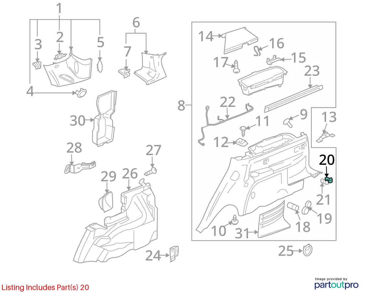 2004-2009 CADILLAC SRX SECOND ROW SEAT OPENING CONTROL SWITCH 25773273 OEM