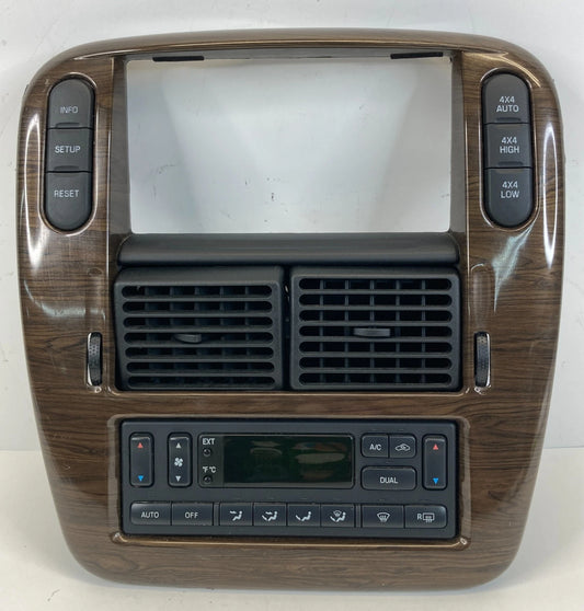 2002-2005 FORD EXPLORER RADIO CLIMATE CONTROL BEZEL TRIM W/ VENTS OEM