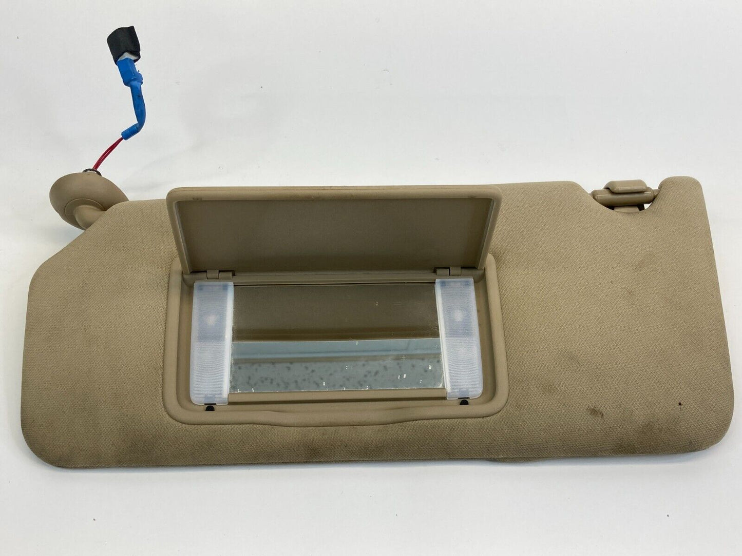 08-10 Honda Accord Driver Left Sun Visor Shade w/ Mirror Illuminated Ivory OEM