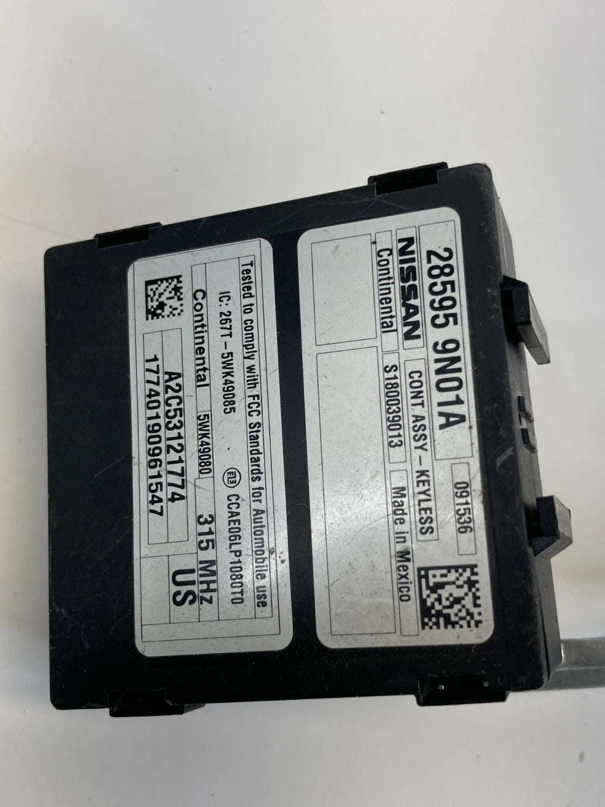 09-12 NISSAN ALTIMA INTERIOR DASH KEYLESS ENTRY CONTROL MODULE OEM 28595 9N01A