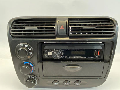 01-05 HONDA CIVIC CENTER DASH RADIO BEZEL CLIMATE CONTROL AC & STEREO UNIT OEM