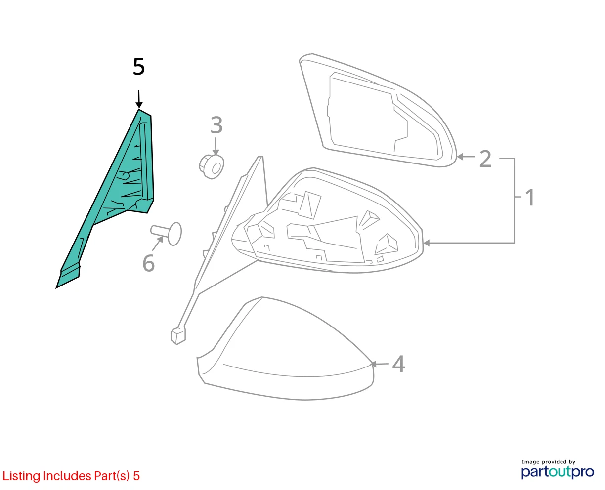 2003-2008 INFINITI FX35 FRONT LEFT DOOR CORNER MIRROR TRIM PANEL OEM 80293-CG000