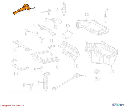 2005-2018 AUDI A6 QUATTRO 3.2L IGNITION COIL ASSEMBLY 06E-905-115-E OEM