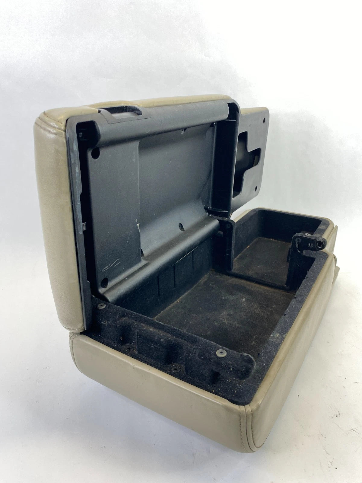 2003-2011 LINCOLN TOWN CAR CENTER CONSOLE ARMREST COVER LID W/ STORAGE TAN OEM