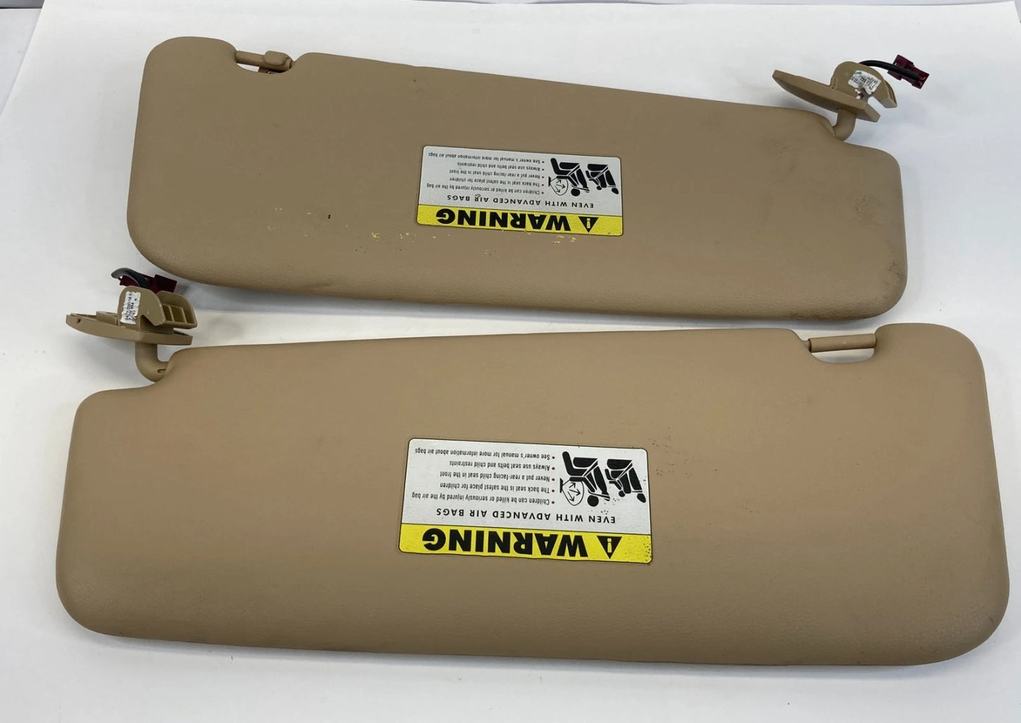 2004-2007 BMW 525I 530I FRONT LEFT RIGHT SUN VISOR SUNSHADE SHIELD PAIR SET OEM