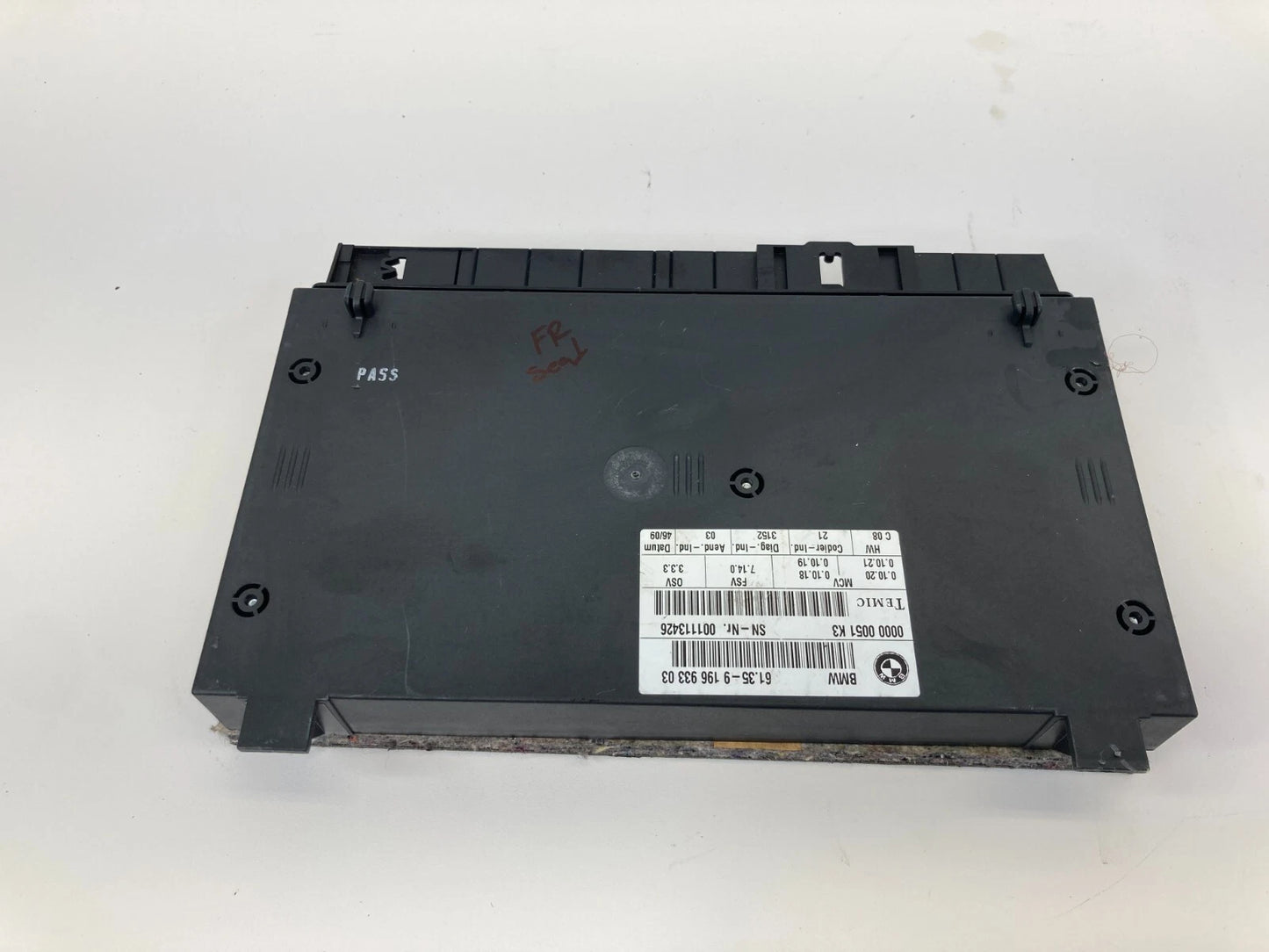 2009 2010 BMW 535I XDRIVE FRONT RIGHT SEAT MEMORY CONTROL MODULE 61359196933