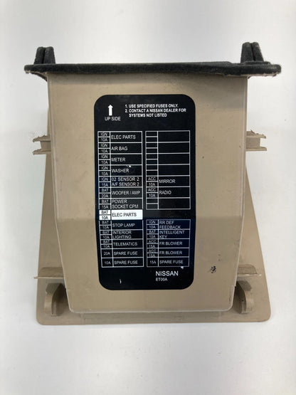 07-09 NISSAN SENTRA 2.0L FUSE BOX LID STORAGE COIN HOLDER 68964-ET000 OEM