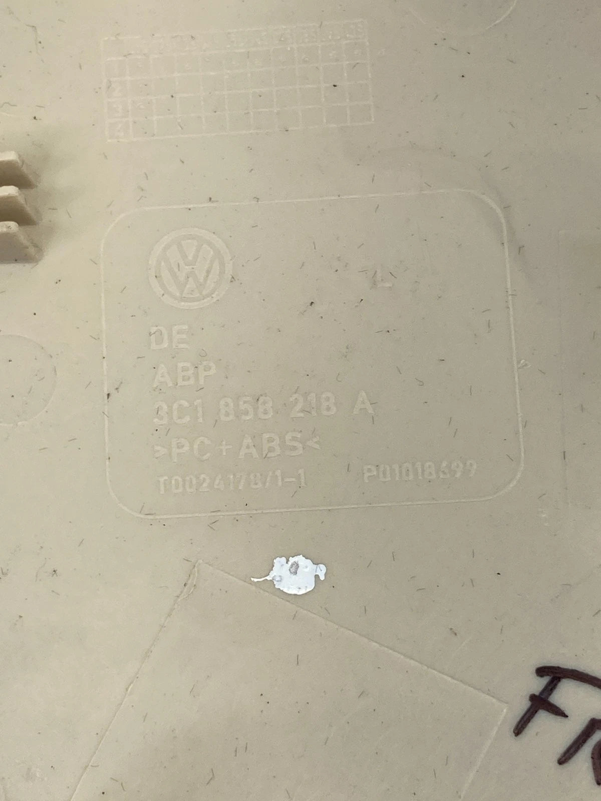 2009-2017 VOLKSWAGEN CC DASH PANEL RIGHT SIDE END CAP TRIM COVER 3C1-858-218-A