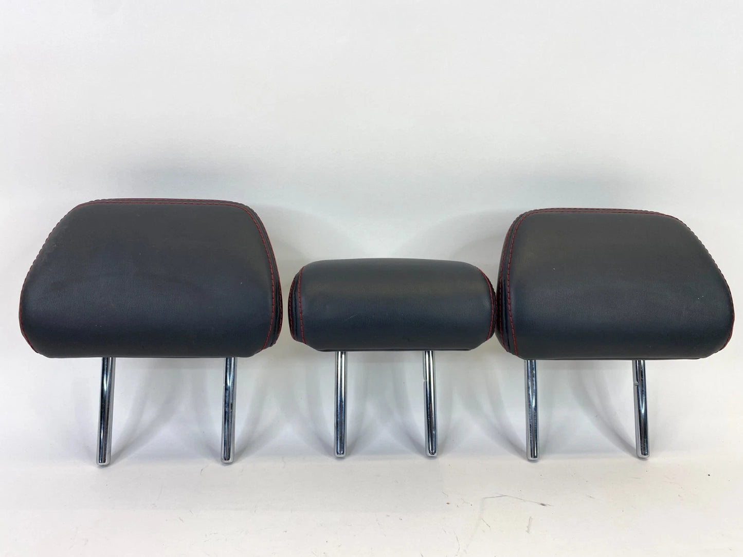 16-20 OUTLANDER SPORT REAR BACK 2ND ROW SEAT HEADREST LEATHER BLACK SET OF 3 OEM