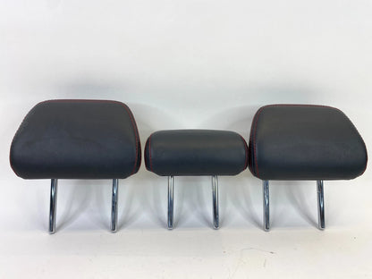 16-20 OUTLANDER SPORT REAR BACK 2ND ROW SEAT HEADREST LEATHER BLACK SET OF 3 OEM