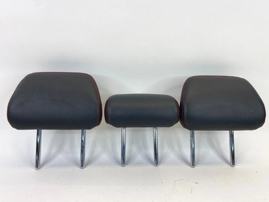 16-20 OUTLANDER SPORT REAR BACK 2ND ROW SEAT HEADREST LEATHER BLACK SET OF 3 OEM