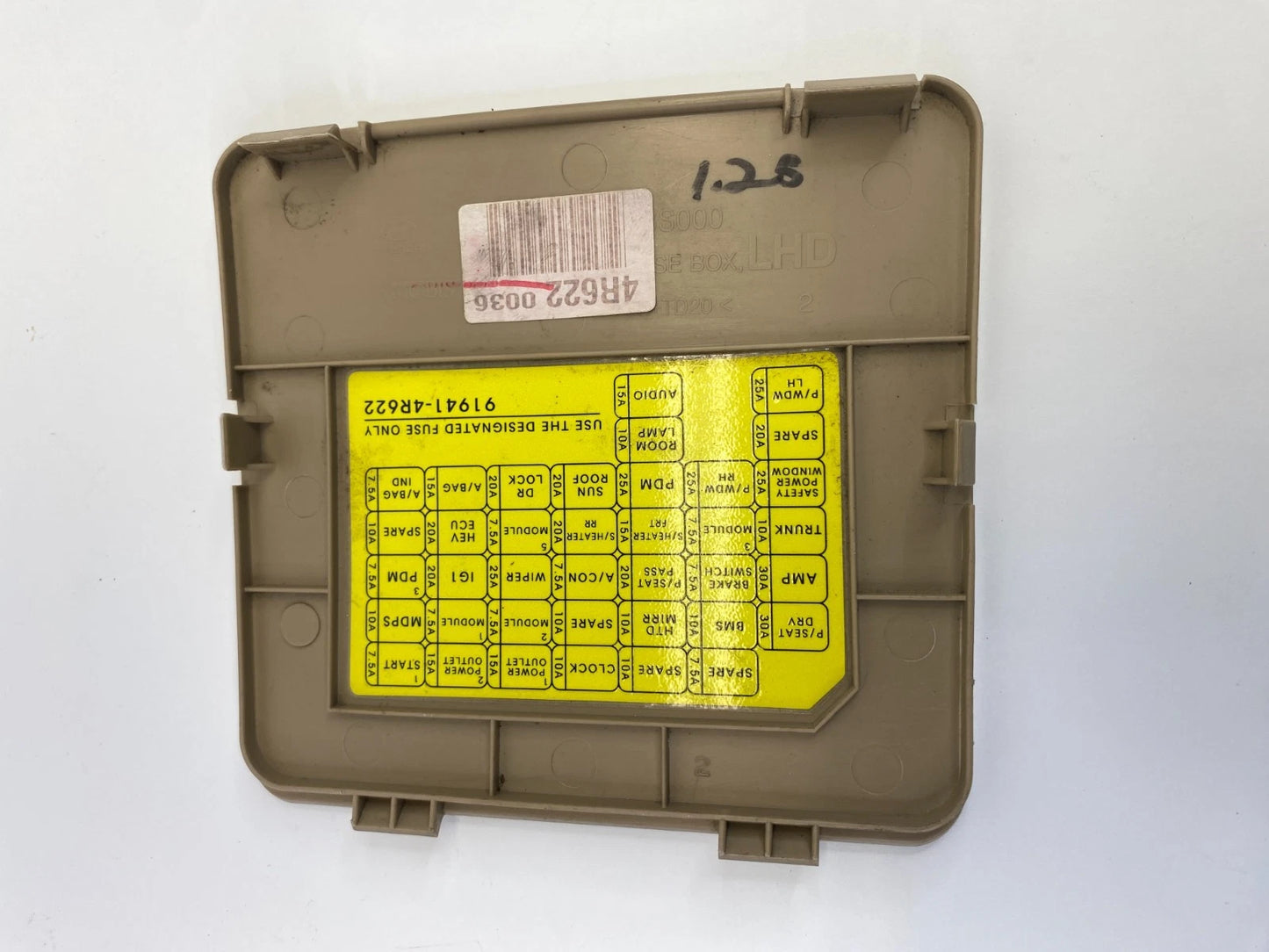 2011-2015 HYUNDAI SONATA INTERIOR LOWER DASH FUSE BOX LID COVER 91941-4R622 OEM