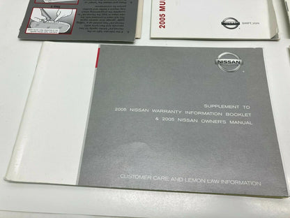 2005 05 NISSAN MURANO FACTORY OWNERS MANUAL GUIDE HANDBOOK SET W/ CASE OEM