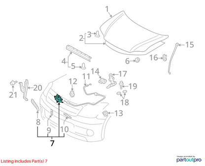 2005 2006 2007 2008 2009 2010 SCION TC HOOD LOCK LATCH RELEASE ACTUATOR ASSEMBLY