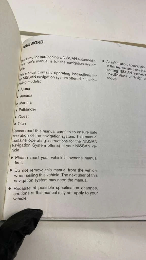 2005 NISSAN OWNERS MANUAL SET WITH CASE NAVIGATION SERVICE WARRANTY GUIDES OEM