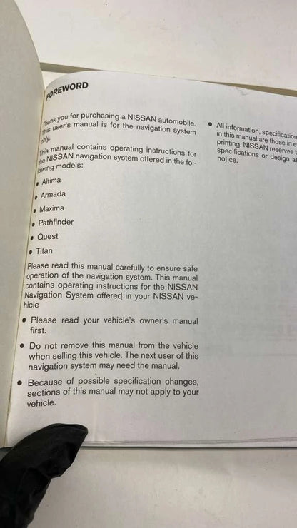 2005 NISSAN OWNERS MANUAL SET WITH CASE NAVIGATION SERVICE WARRANTY GUIDES OEM