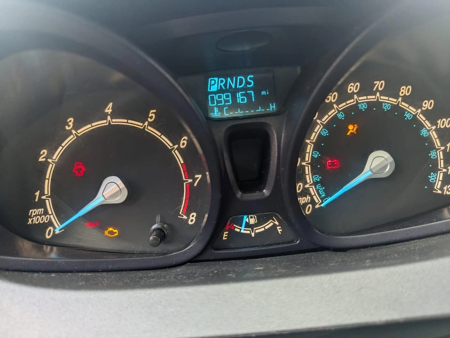 2014 FORD FIESTA 1.6L AT SPEEDOMETER INSTRUMENT CLUSTER 99K MILES VPDE8F10894A