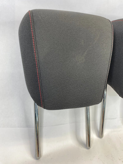 2010-2017 CHEVROLET EQUINOX PAIR CLOTH SEAT HEADRESTS RED STITCH FR OEM FACTORY