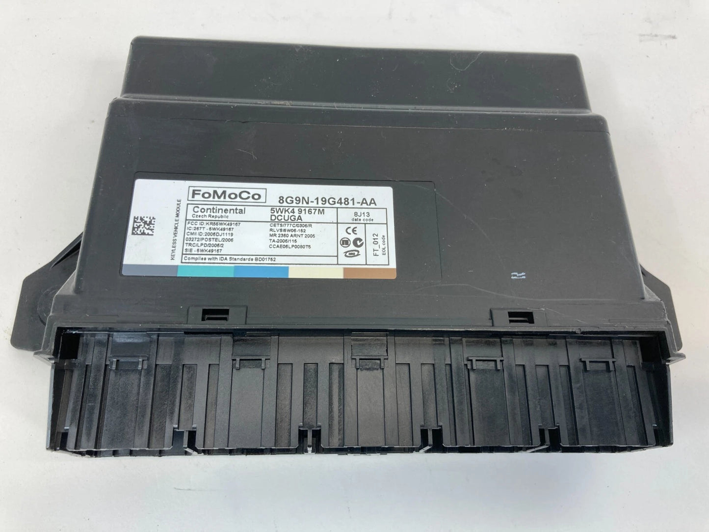 09-12 JAGUAR XF 4.2L KEYLESS ENTRY THEFT LOCKING CONTROL MODULE 8G9N-19G481-AA