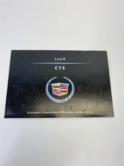2009 CADILLAC CTS OWNERS MANUAL GUIDE WARRANTY INFORMATION BOOKLET SET OEM