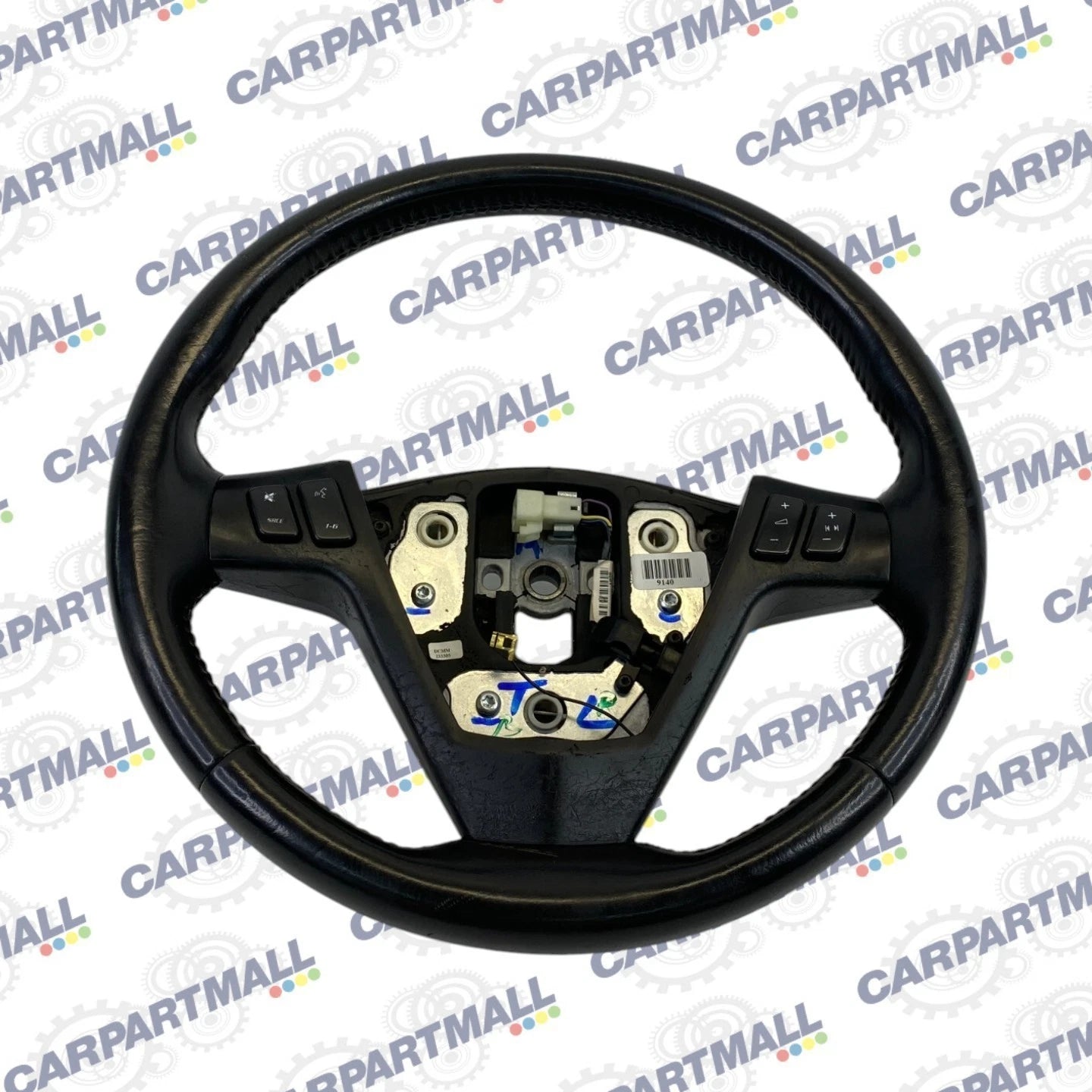 2004-2006 CADILLAC SRX STEERING WHEEL BLACK LEATHER WITH AUDIO CONTROLS OEM