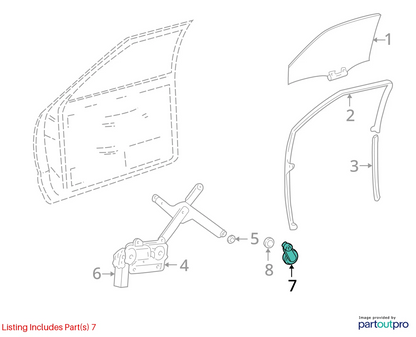1998-2004 CHEVROLET S10 RIGHT SIDE MANUAL WINDOW HAND CRANK HANDLE 21096854