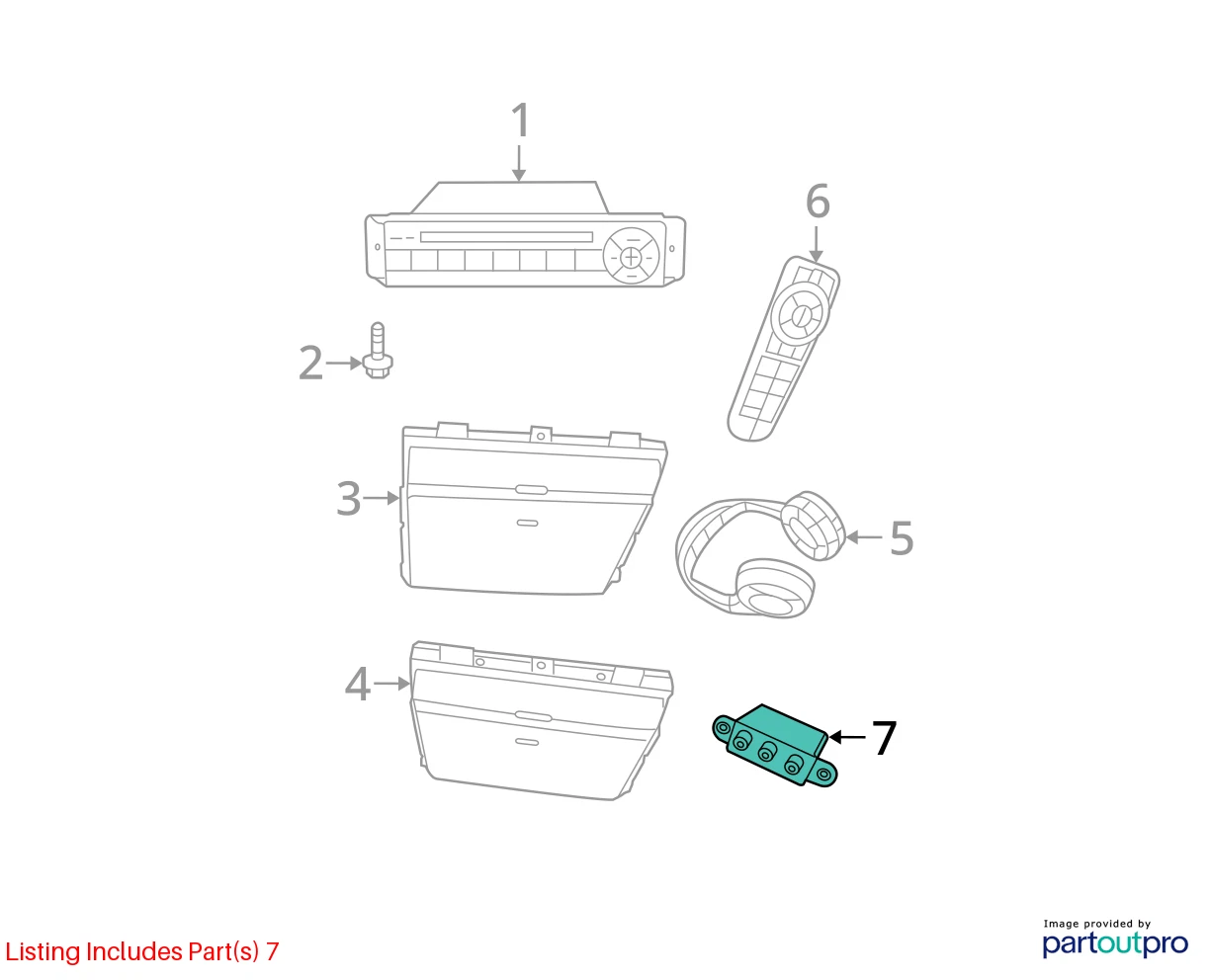 08-20 DODGE GRAND CARAVAN ENTERTAINMENT MULTIMEDIA SYSTEM MULTI PURPOSE MODULE