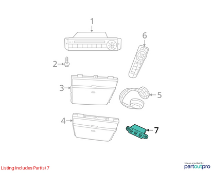 08-20 DODGE GRAND CARAVAN ENTERTAINMENT MULTIMEDIA SYSTEM MULTI PURPOSE MODULE