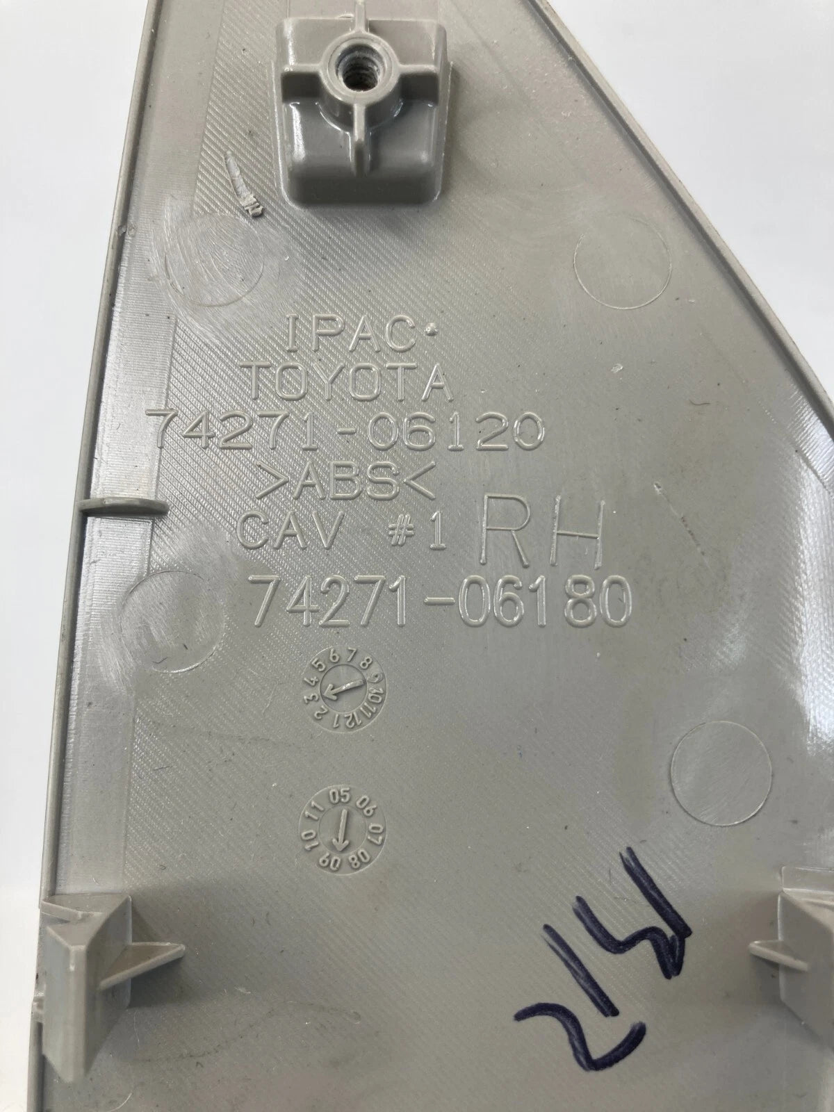 10 11 TOYOTA CAMRY REAR RIGHT SIDE DOOR WINDOW SWITCH BEZEL TRIM 74271-06120 OEM