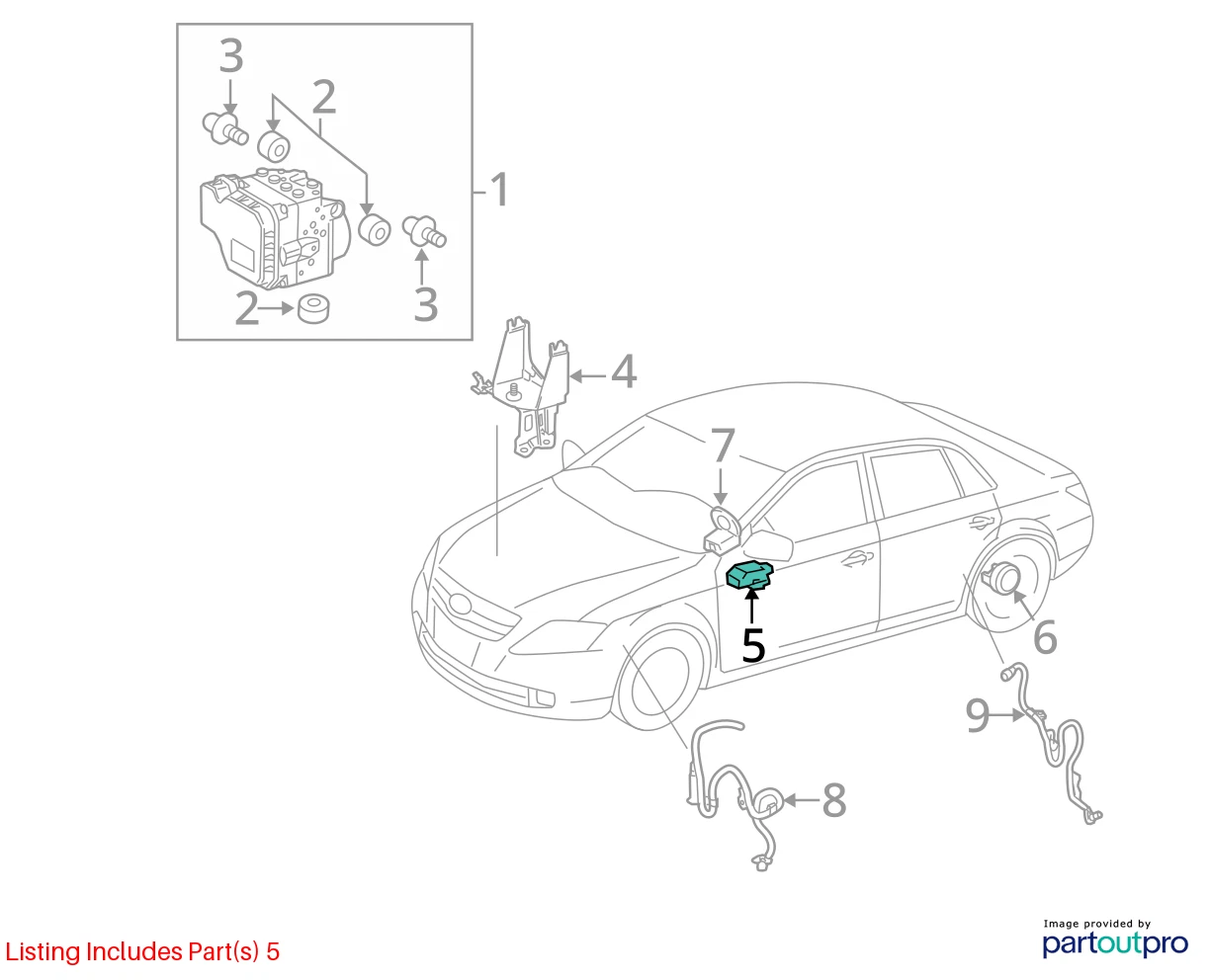 2005-2012 Toyota Avalon Yaw Rate Sensor Control Module 89183-60020 OEM