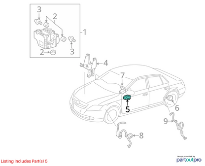 2005-2012 Toyota Avalon Yaw Rate Sensor Control Module 89183-60020 OEM