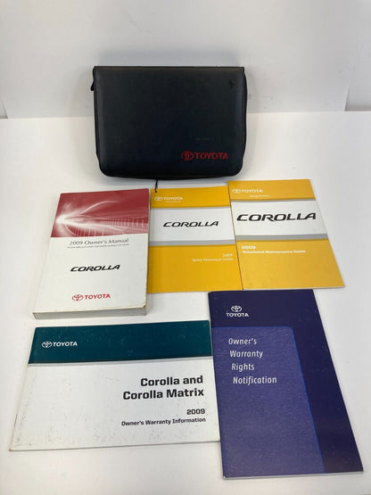 2009 Toyota Corolla Owners Manual & Warranty Information Guide Maintenance Case