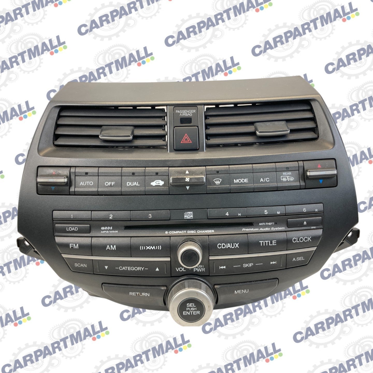 08-11 Honda Accord AM FM CD Player Radio Receiver W/ Air Vent 77260TE0A500 OEM