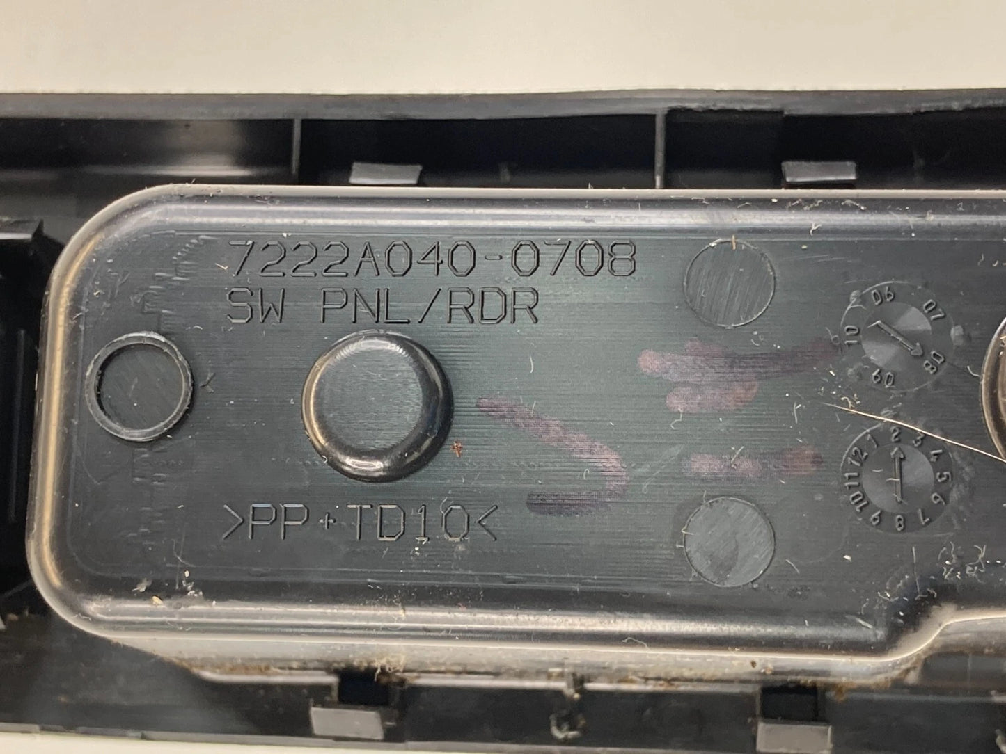 2007-2012 MITSUBISHI GALANT REAR RIGHT WINDOW SWITCH BEZEL TRIM PANEL OEM
