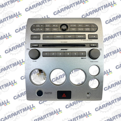 05 06 NISSAN ARMADA CD RADIO PLAYER RECEIVER CLIMATE HEATER CONTROL BEZEL PANEL