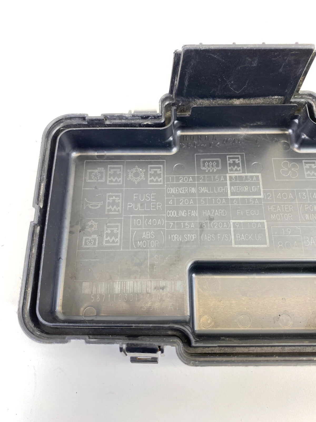2002 2003 HONDA CIVIC ENGINE COMPARTMENT FUSE RELAY BOX FUSEBOX COVER S5P-A1 OEM
