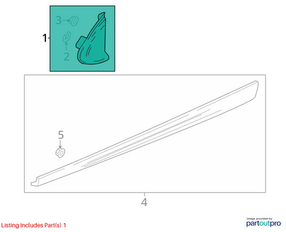 2016-2019 CHEVROLET CRUZE FRONT LEFT FENDER UPPER REARWARD CORNER TRIM BEZEL