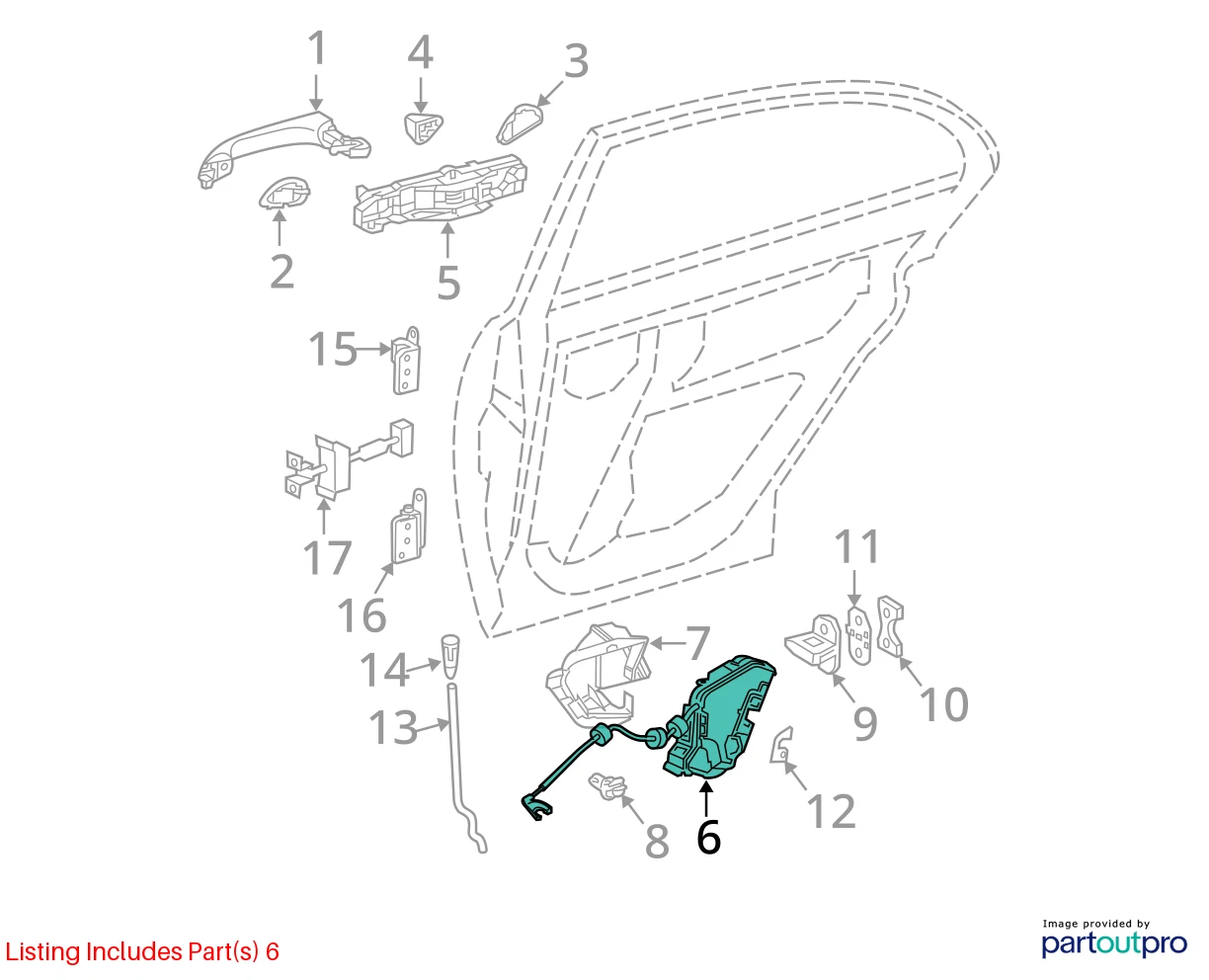 1996-2003 MERCEDES-BENZ E320 E 320 SEDAN REAR RIGHT DOOR LOCK LATCH 2117300835