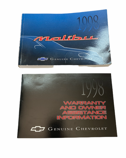 1998 98 Chevrolet Malibu Owner's Manual Warrantie Assistence Information W/ Case