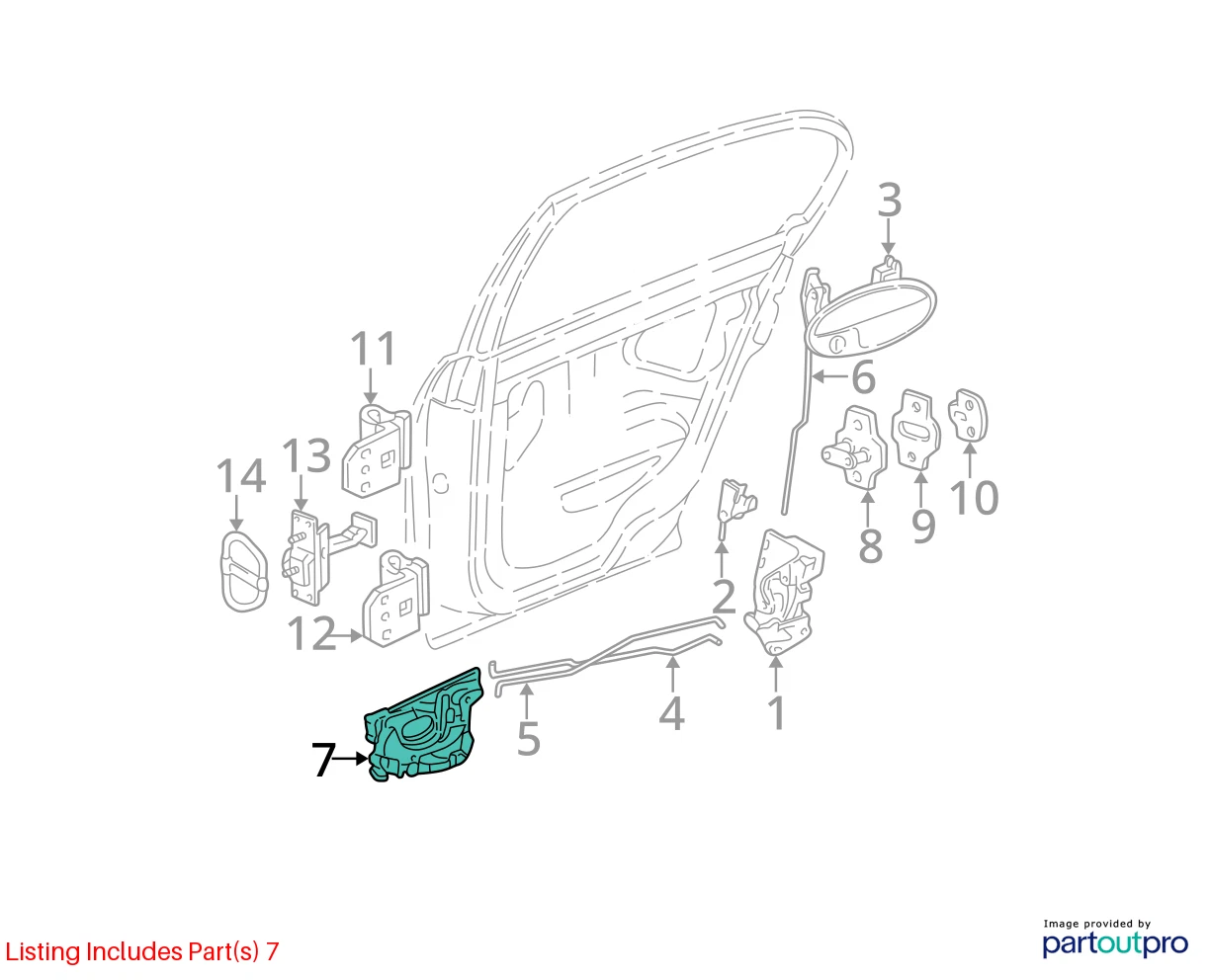 1997-2003 CHEVROLET MALIBU REAR LEFT DRIVER SIDE INTERIOR DOOR HANDLE 22601597