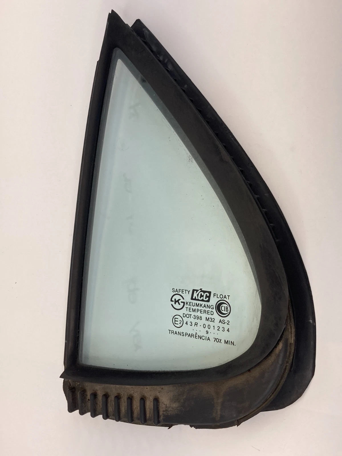 1996-2000 HYUNDAI ELANTRA REAR LEFT DRIVER DOOR FIXED VENT GLASS 43R001234 OEM