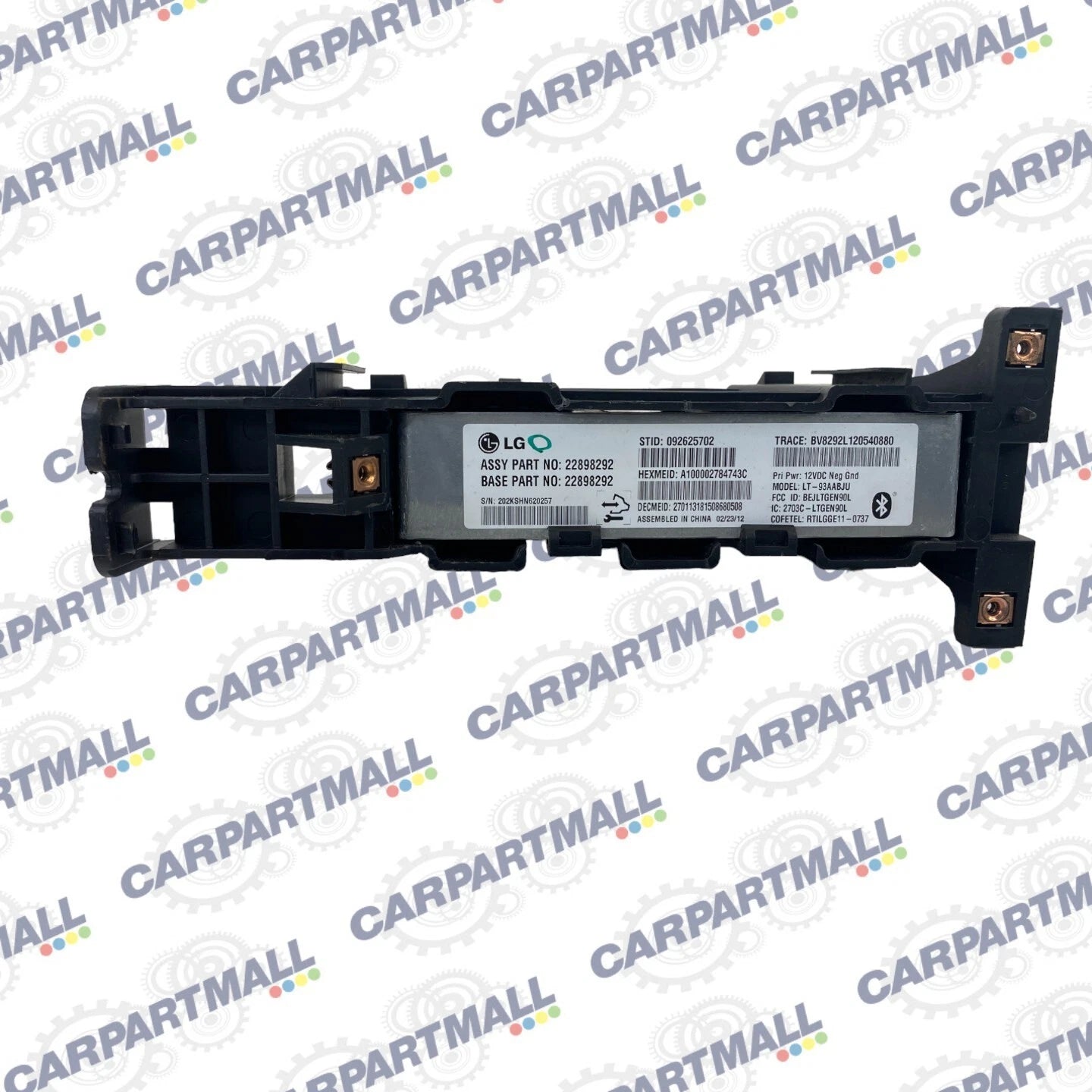 2012 CHEVROLET CRUZE 1.8L COMMUNICATION BLUETOOTH CONTROL MODULE 22898292 OEM