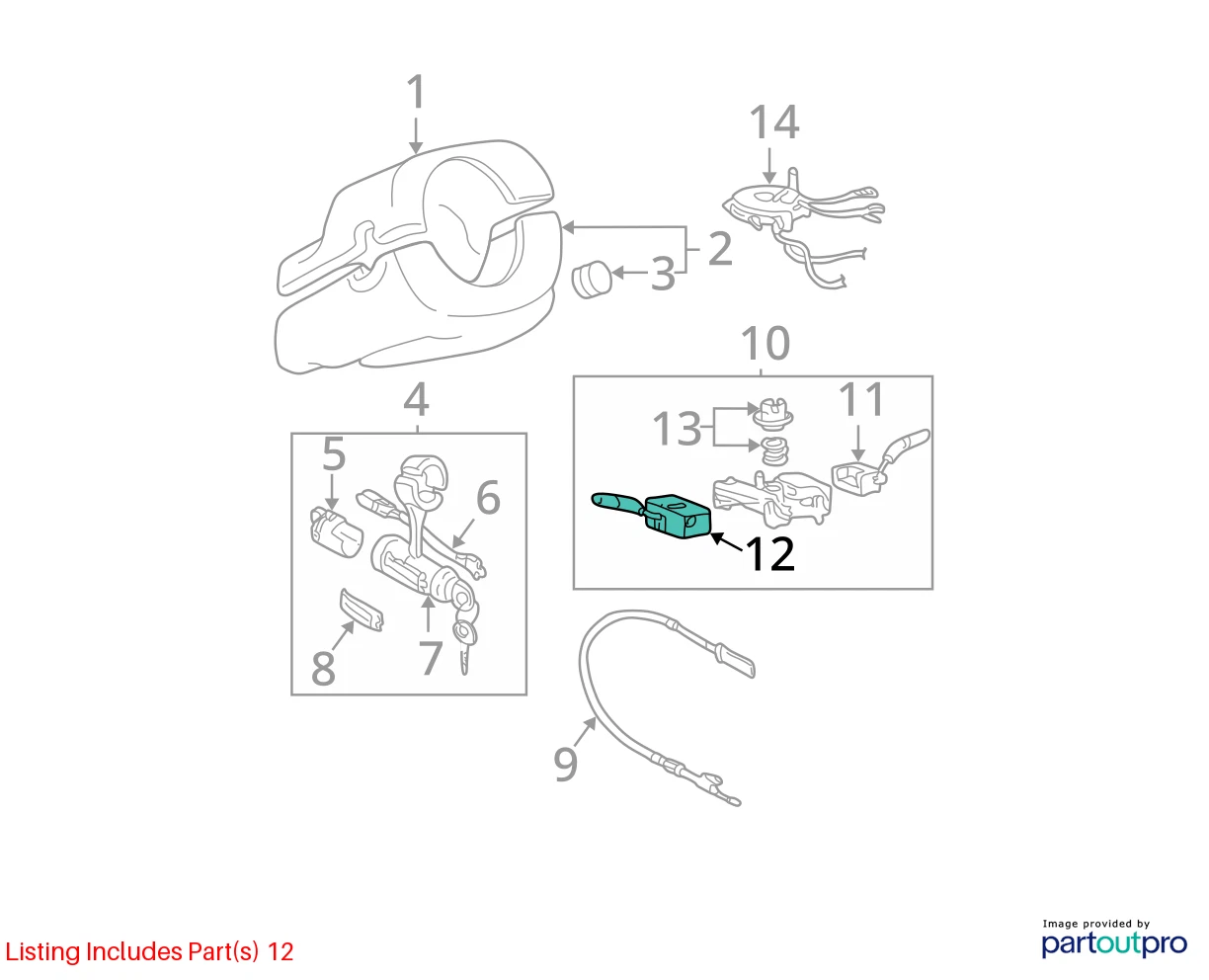 04-06 HYUNDAI ELANTRA TURN SIGNAL HEADLIGHT LAMP FOG LIGHT SWITCH 93410-2D150