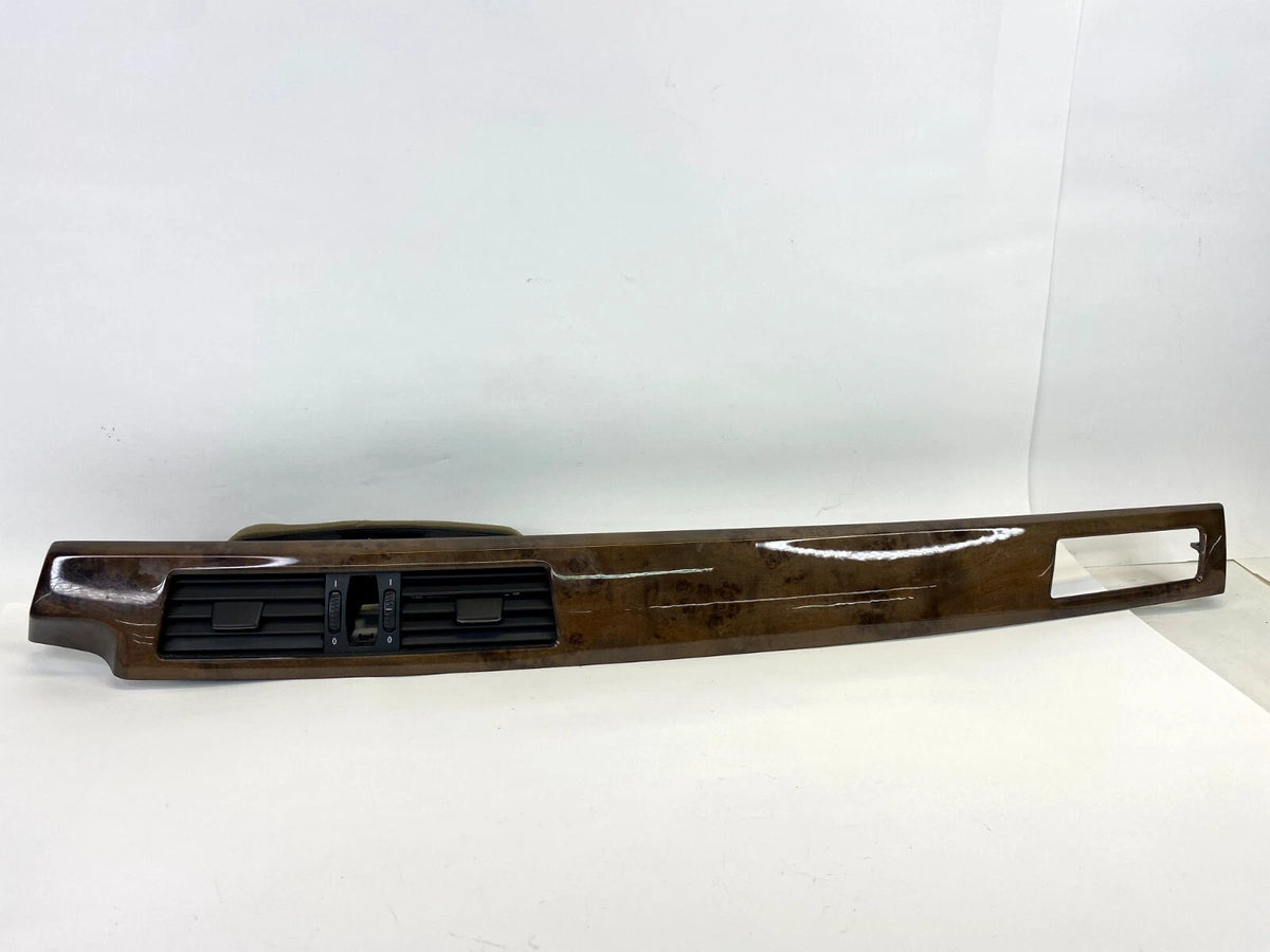 06 07 BMW 530I 08-10 535I DASH CENTER RH MOLDING WOODGRAIN TRIM W VENTS 05114001