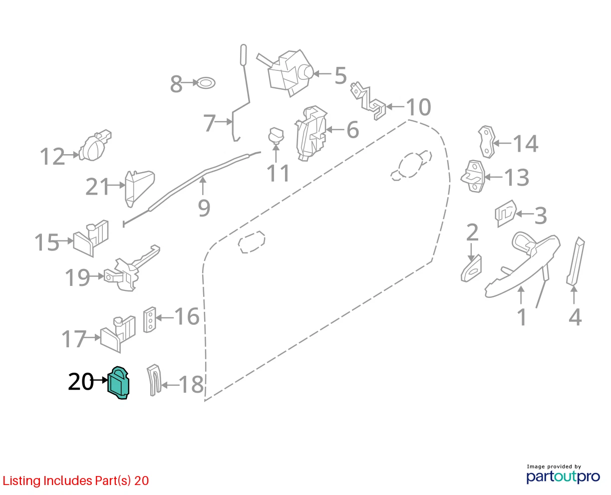 2002-2015 02-15 MINI COOPER FRONT DOOR BRAKE CHECK ARM GASKET 51217135289 OEM