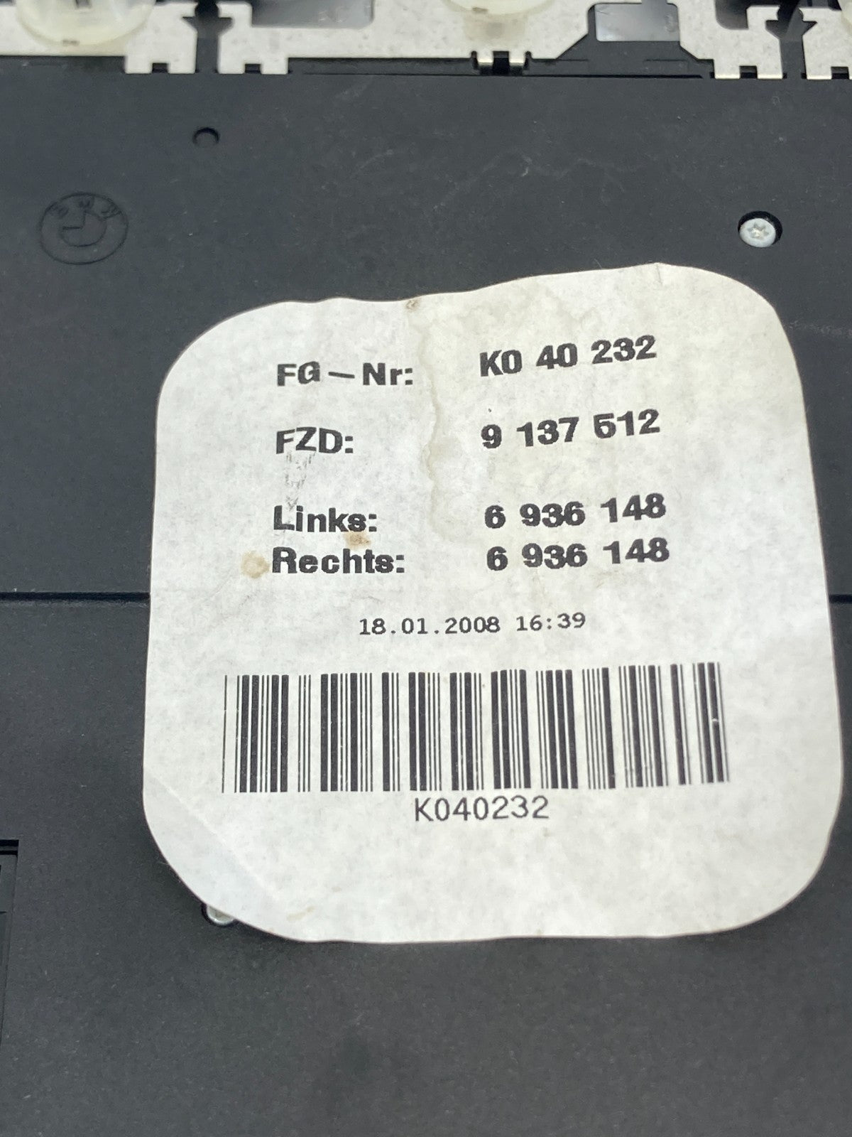 2007 2008 BMW 328xi Roof Overhead Console Dome Map Light Lamp w/ Sunroof Switch