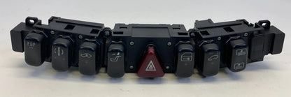 2000-2002 MERCEDES-BENZ S430 DASH PANEL CONTROL HAZARD ESP DOOR LOCK SWITCHES