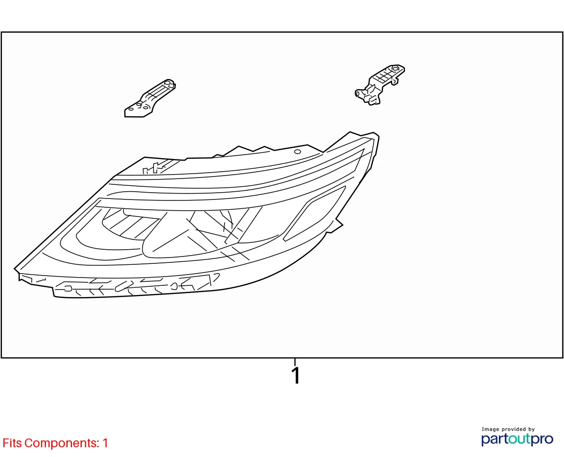 2014 2015 KIA SORENTO RIGHT PASSENGER HEADLIGHT LAMP HALOGEN LED 921021U600 OEM